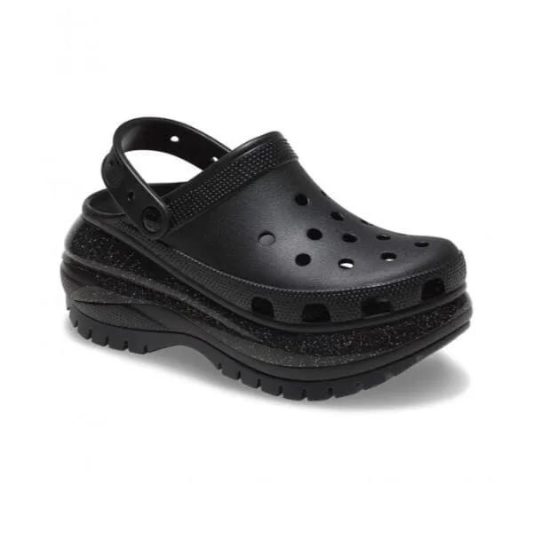 כפכפי קרוקס פלטפורמה במהדורה מיוחדת Crocs Mega Crush Sandals Rainbow Glitter 208794-001