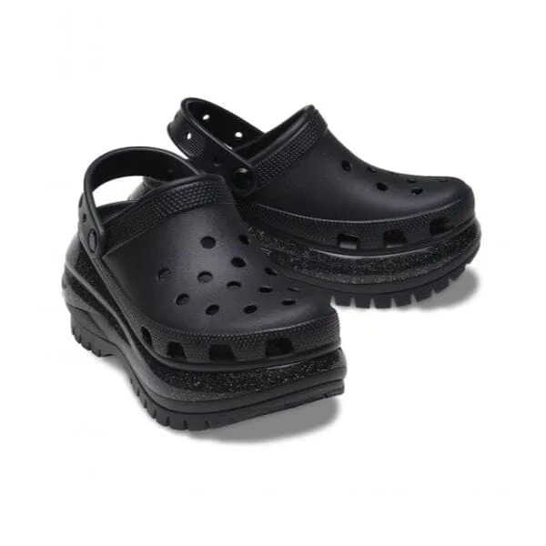 כפכפי קרוקס פלטפורמה במהדורה מיוחדת Crocs Mega Crush Sandals Rainbow Glitter 208794-001