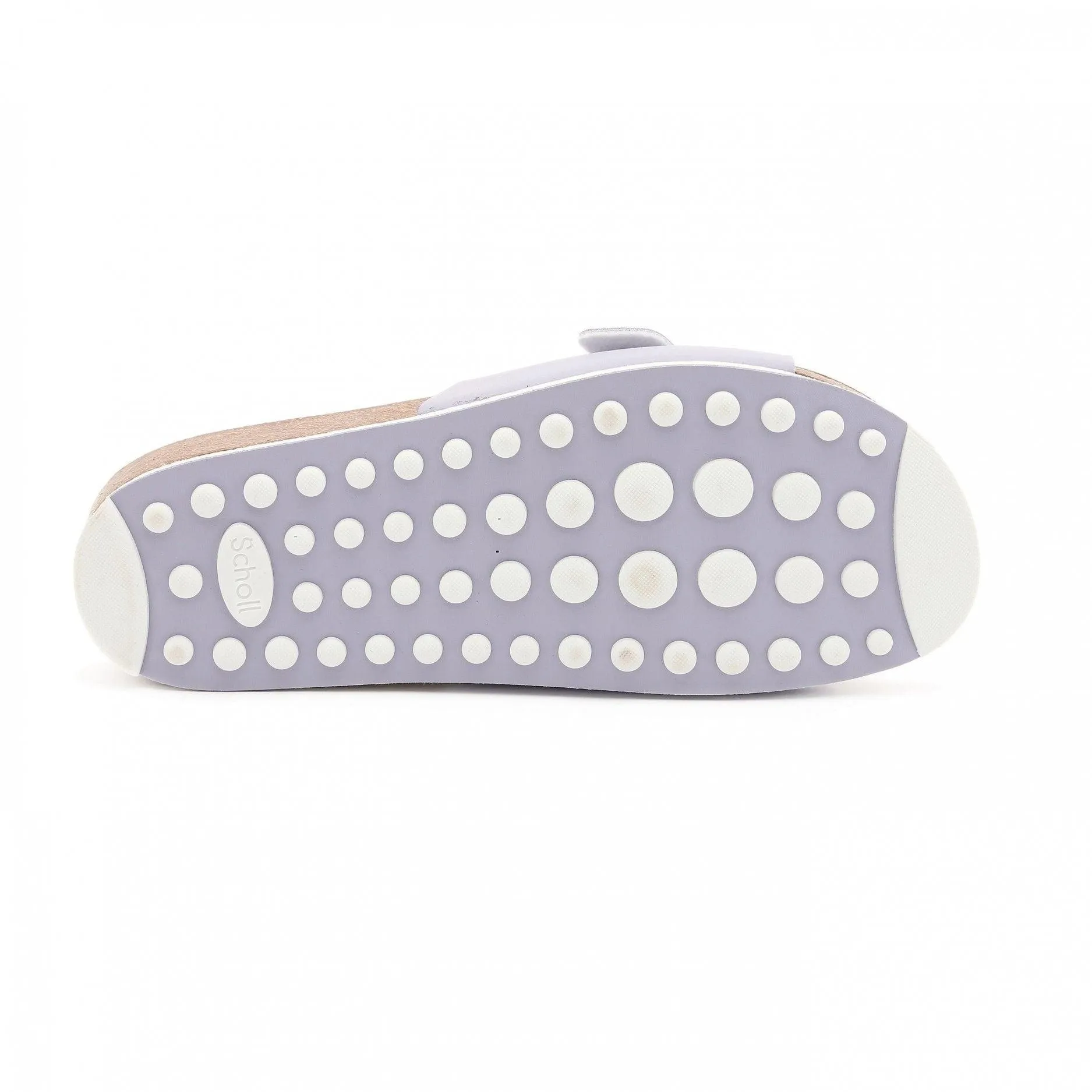 כפכף נשים עם רצועת אבזם עבה שול Scholl SCF27034 SPIKEY SS4,Lavender/white