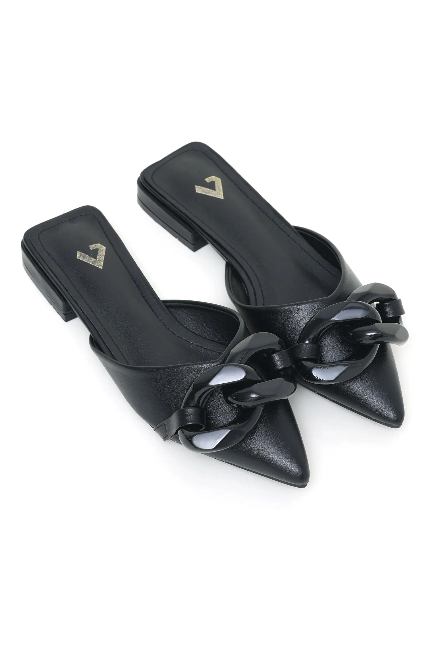 ALMAS CHAIN MULES-BLACK