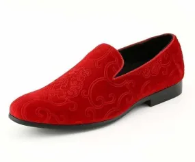 Amali Bryant Paisley Elegance Velvet Loafers For Men