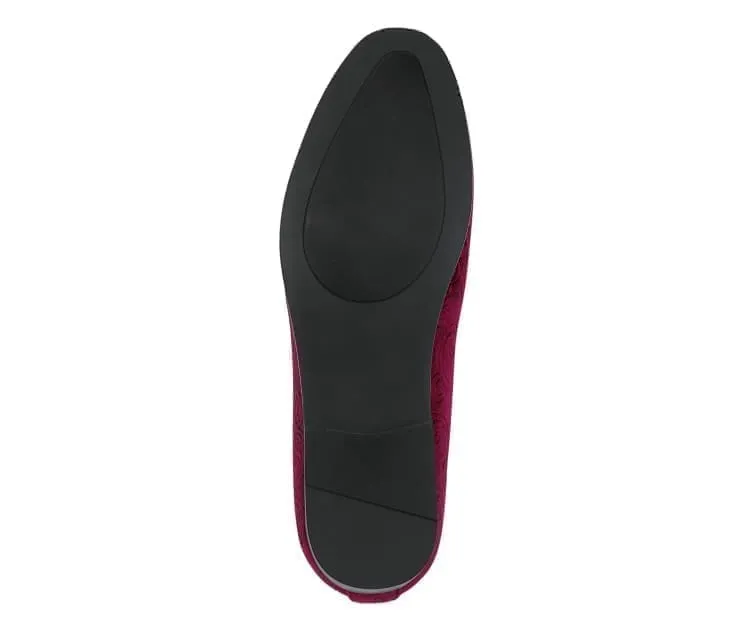Amali Bryant Paisley Elegance Velvet Loafers For Men