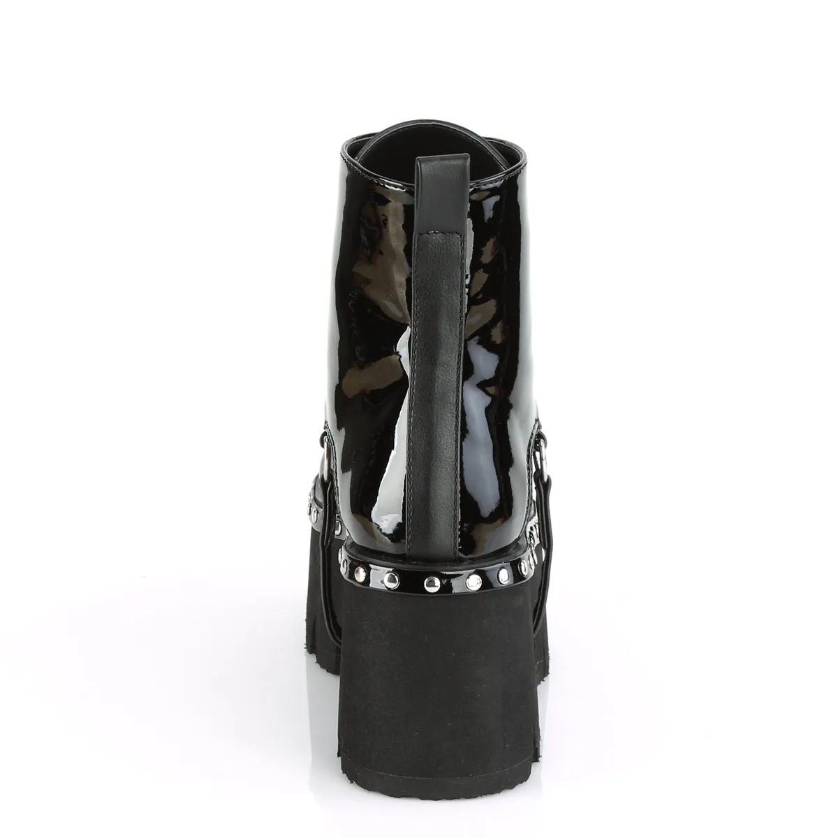 ASHES-100 Demoniacult Alternative Footwear Women's Chunky Ankle Boots