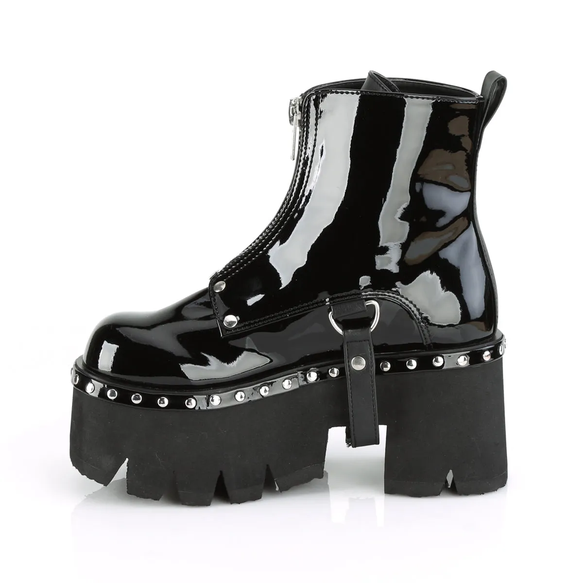 ASHES-100 Demoniacult Alternative Footwear Women's Chunky Ankle Boots