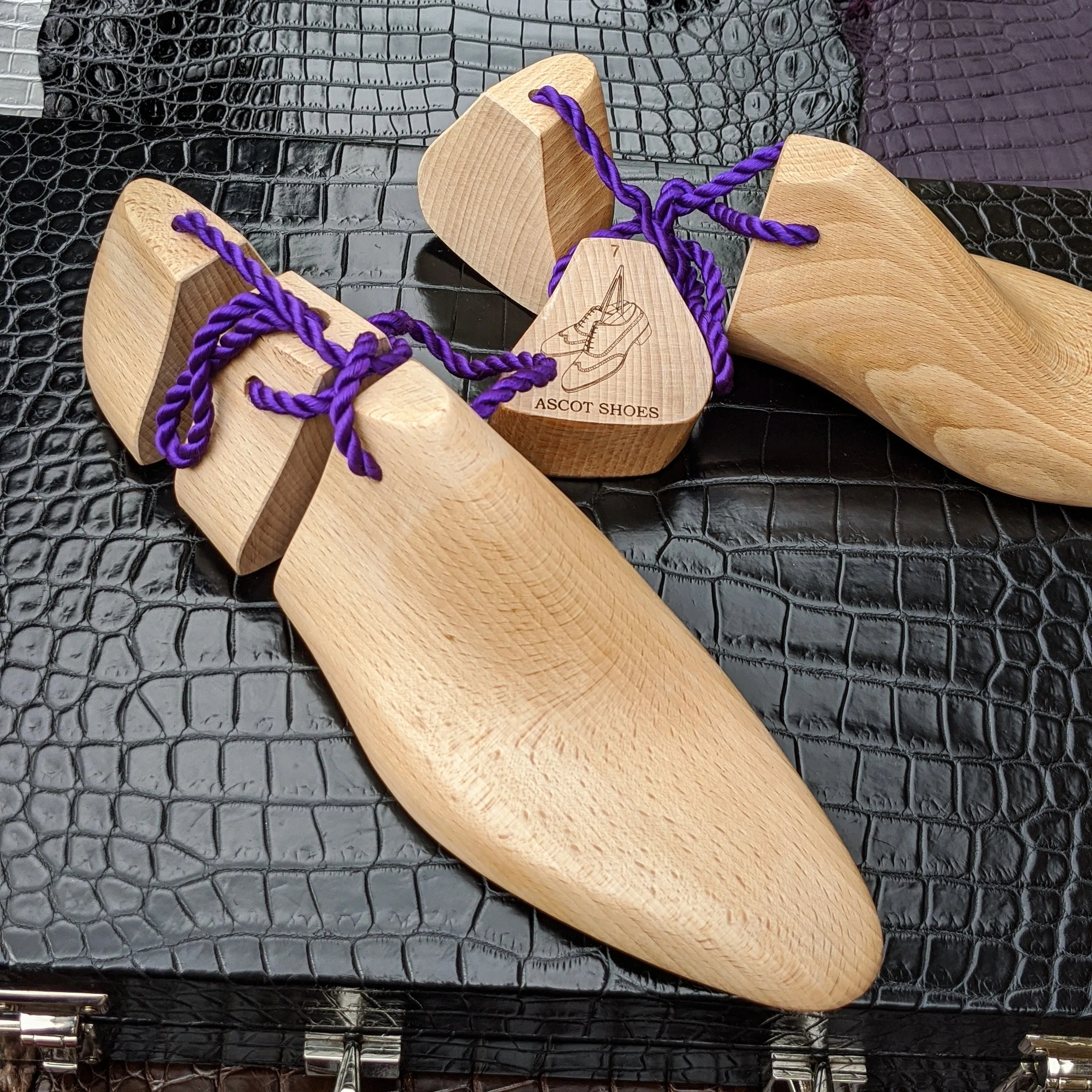 Belgian Loafer - Blue Deer Skin & Crocodile