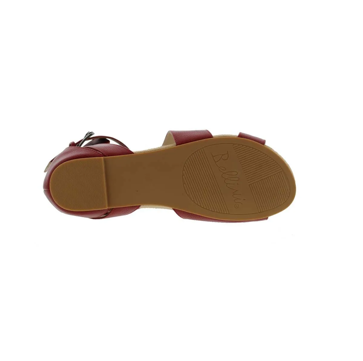 Bellini Nambi Women Adjustable Buckle Sandal In Red Smooth