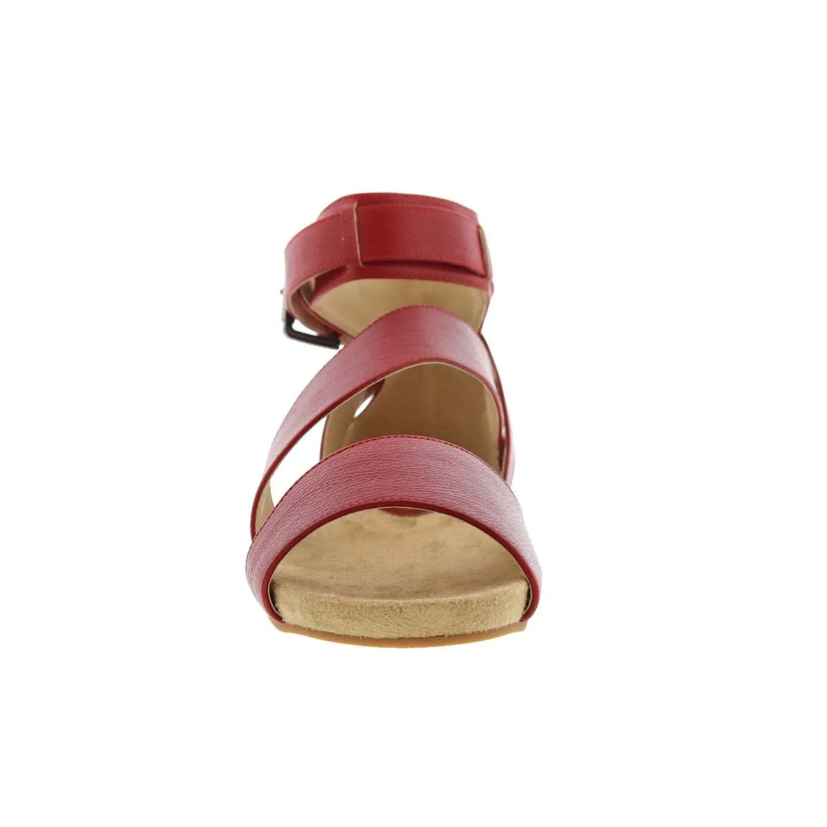 Bellini Nambi Women Adjustable Buckle Sandal In Red Smooth