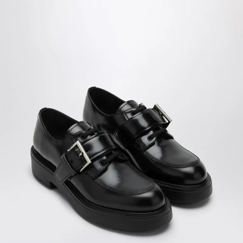 BLACK LACE-UP WITH STRAP