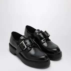 BLACK LACE-UP WITH STRAP