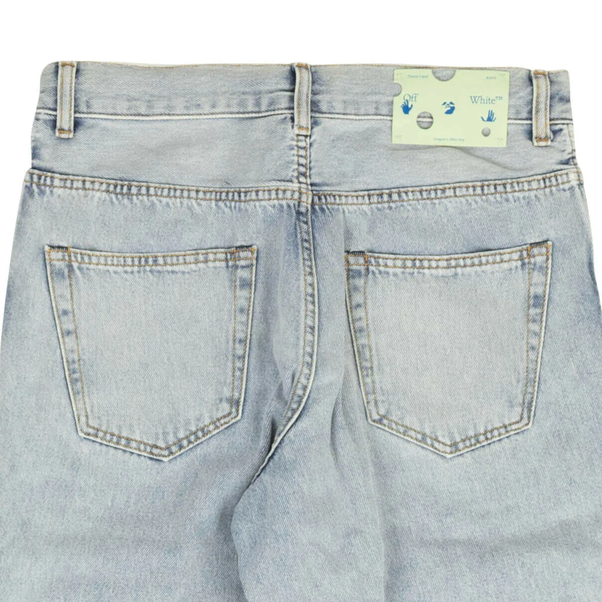 Blue Diagonal Relaxed Skate Jeans