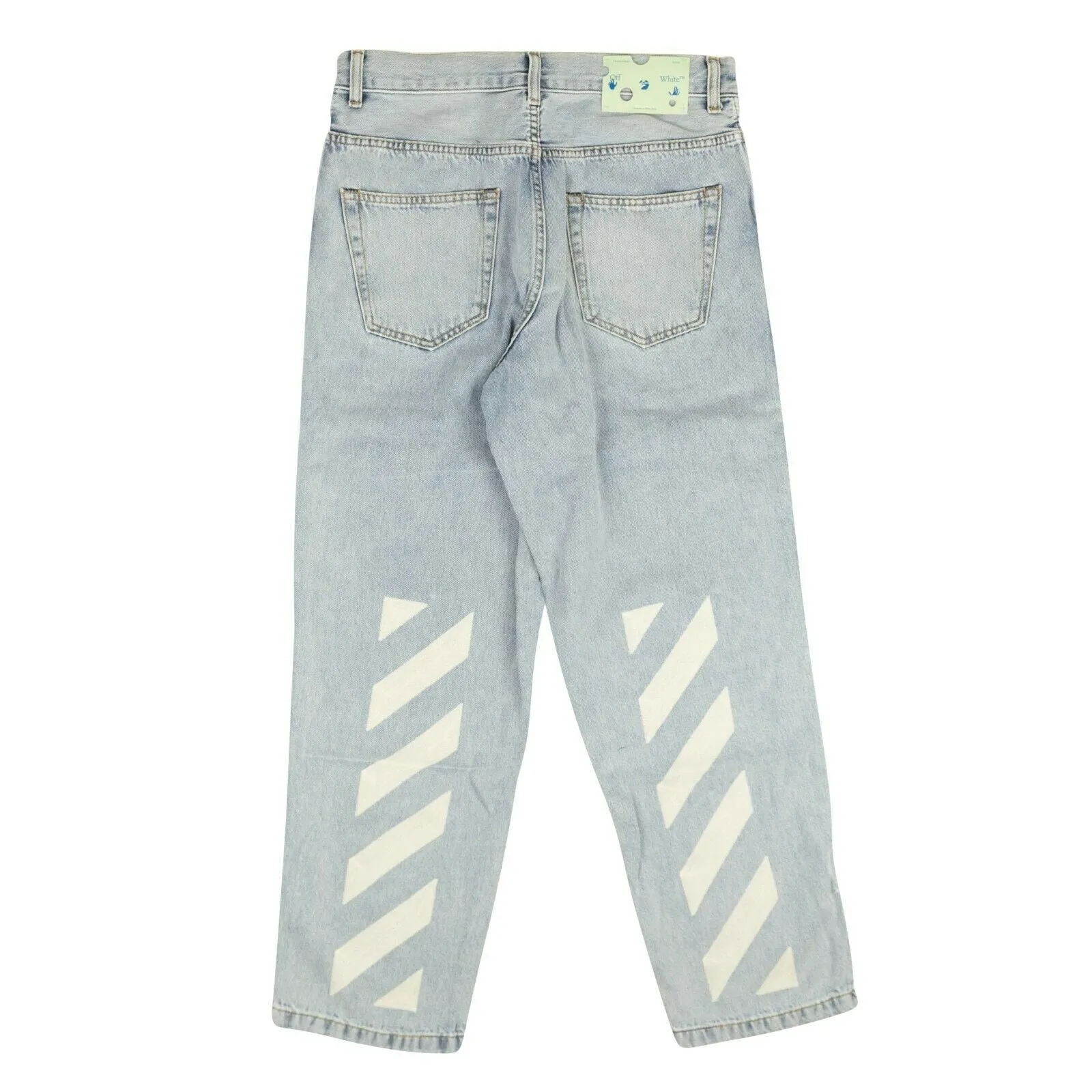 Blue Diagonal Relaxed Skate Jeans