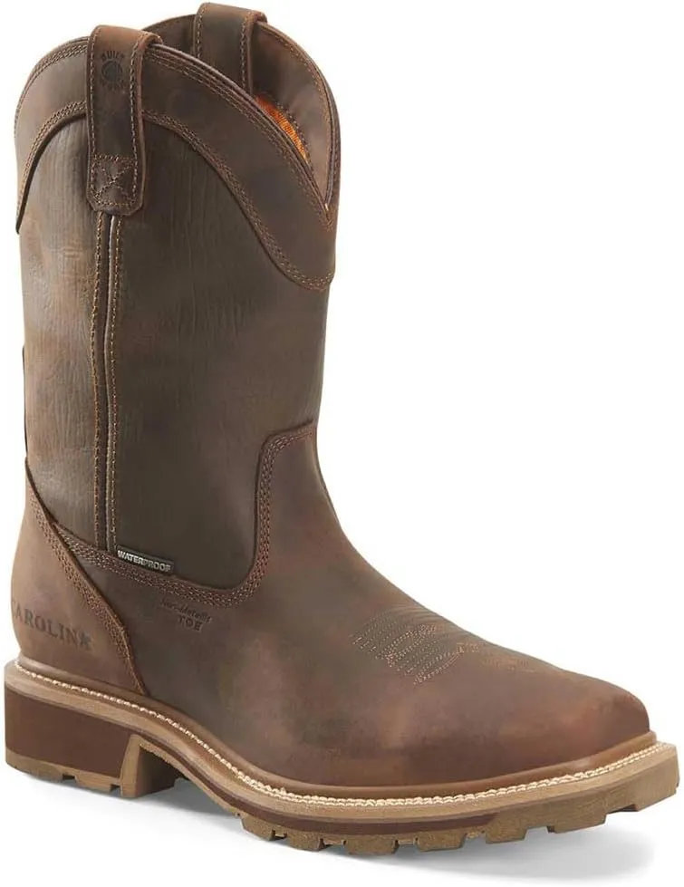 Boots Girder 11" Composite Toe Waterproof for Men - Durable Leather Work Boot with Slip Resistant Outsole, Dark Brown - 8.5 D