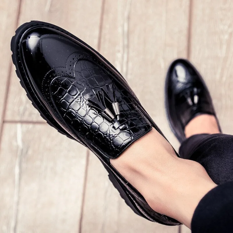 Breathable Casual Shoes Leather Loafers Three Color