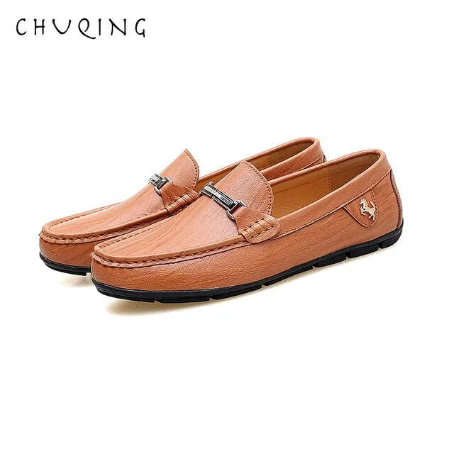 British Mens Shoes Casual Loafer Shoes Men Leather Driving Shoes Luxury Brand