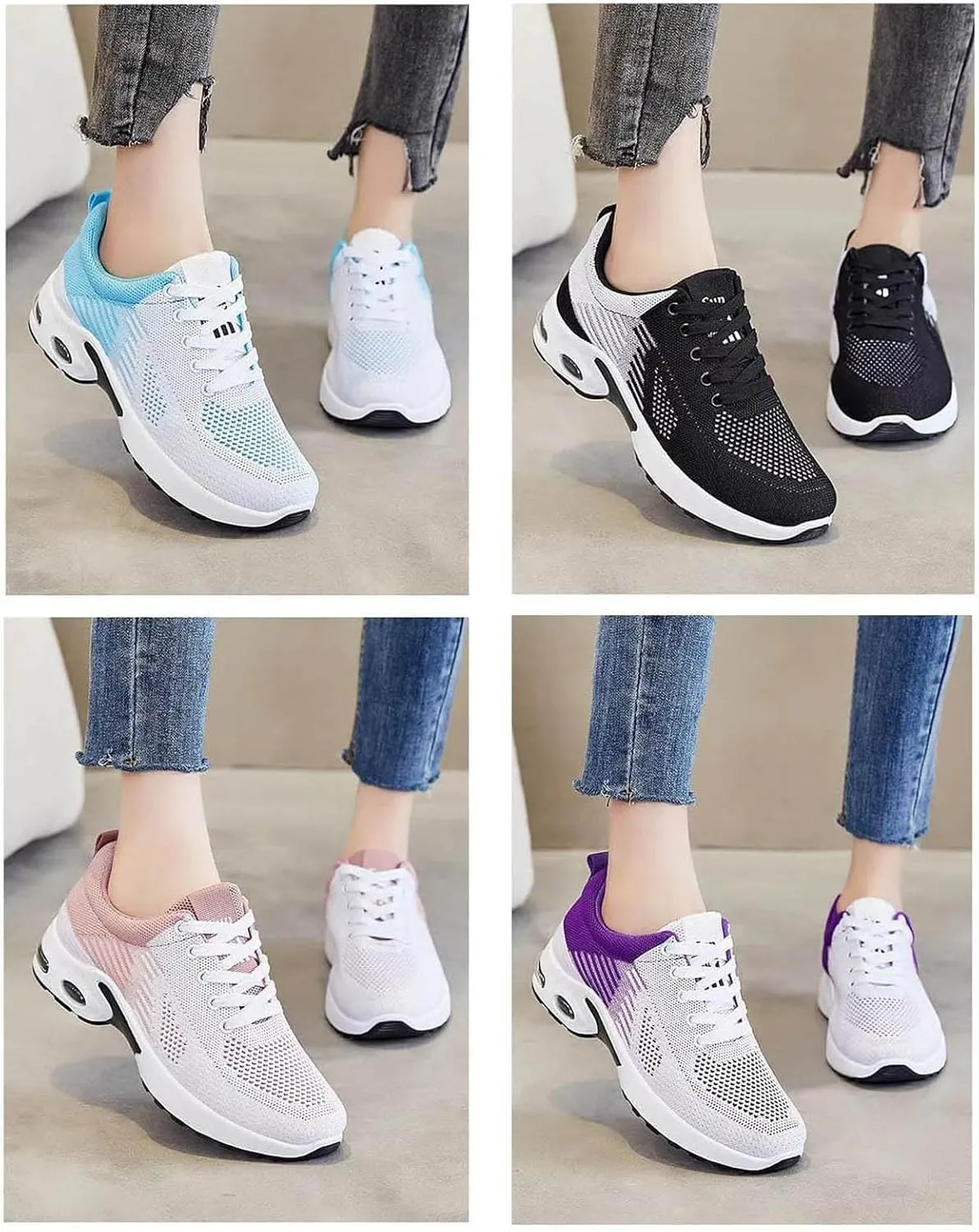 Cathalem Women's Orthopedic Sneakers, Stylish Walking Shoes, Non Slip, Mesh, Air Cushion, Gym Workout