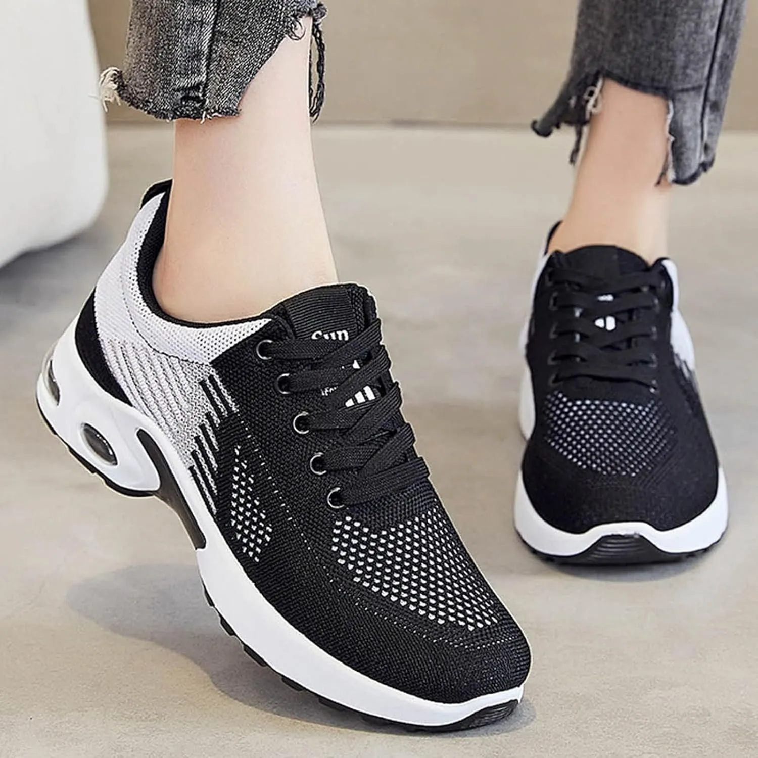 Cathalem Women's Orthopedic Sneakers, Stylish Walking Shoes, Non Slip, Mesh, Air Cushion, Gym Workout