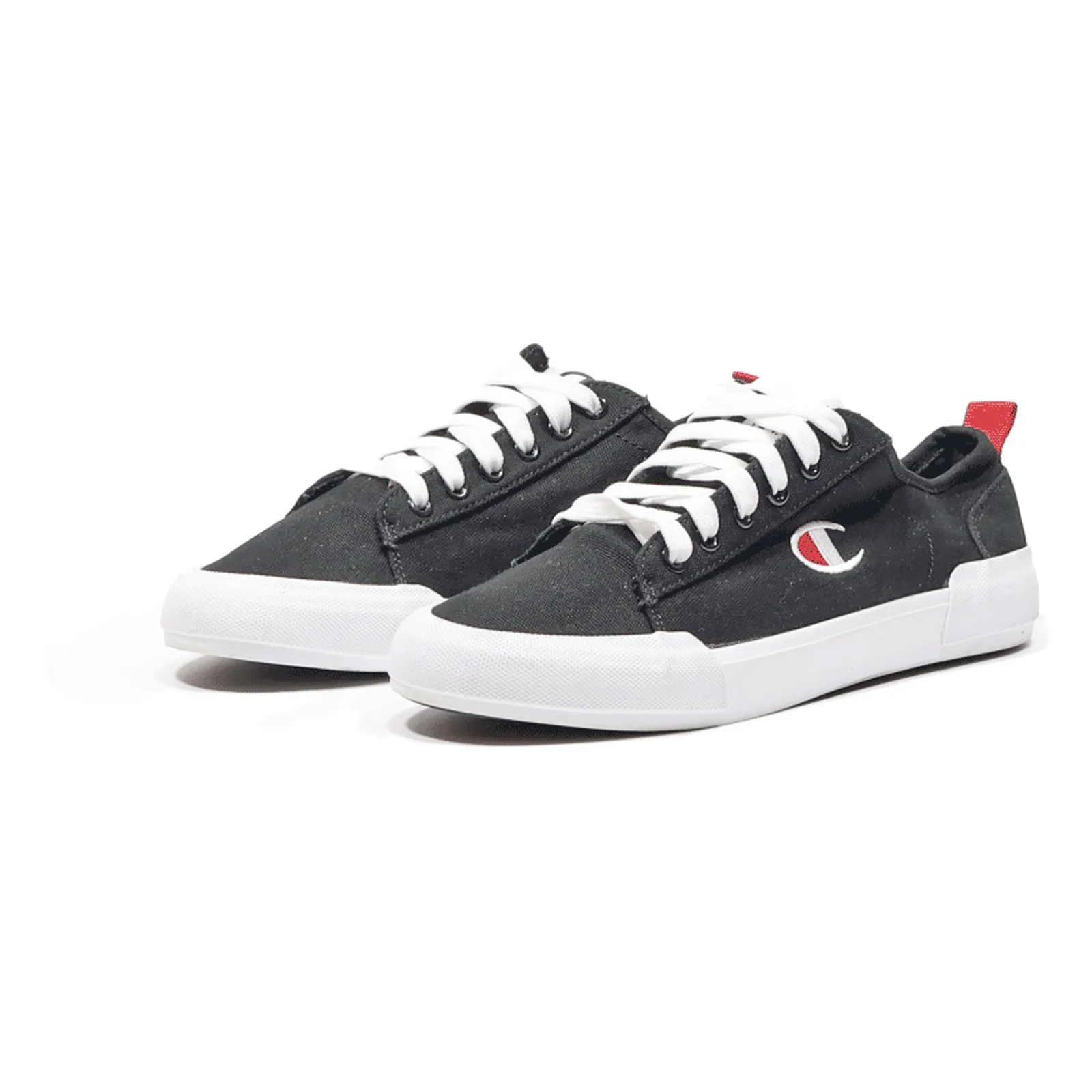 CHAMPION Low Top Trainers Black Canvas Mens UK 8