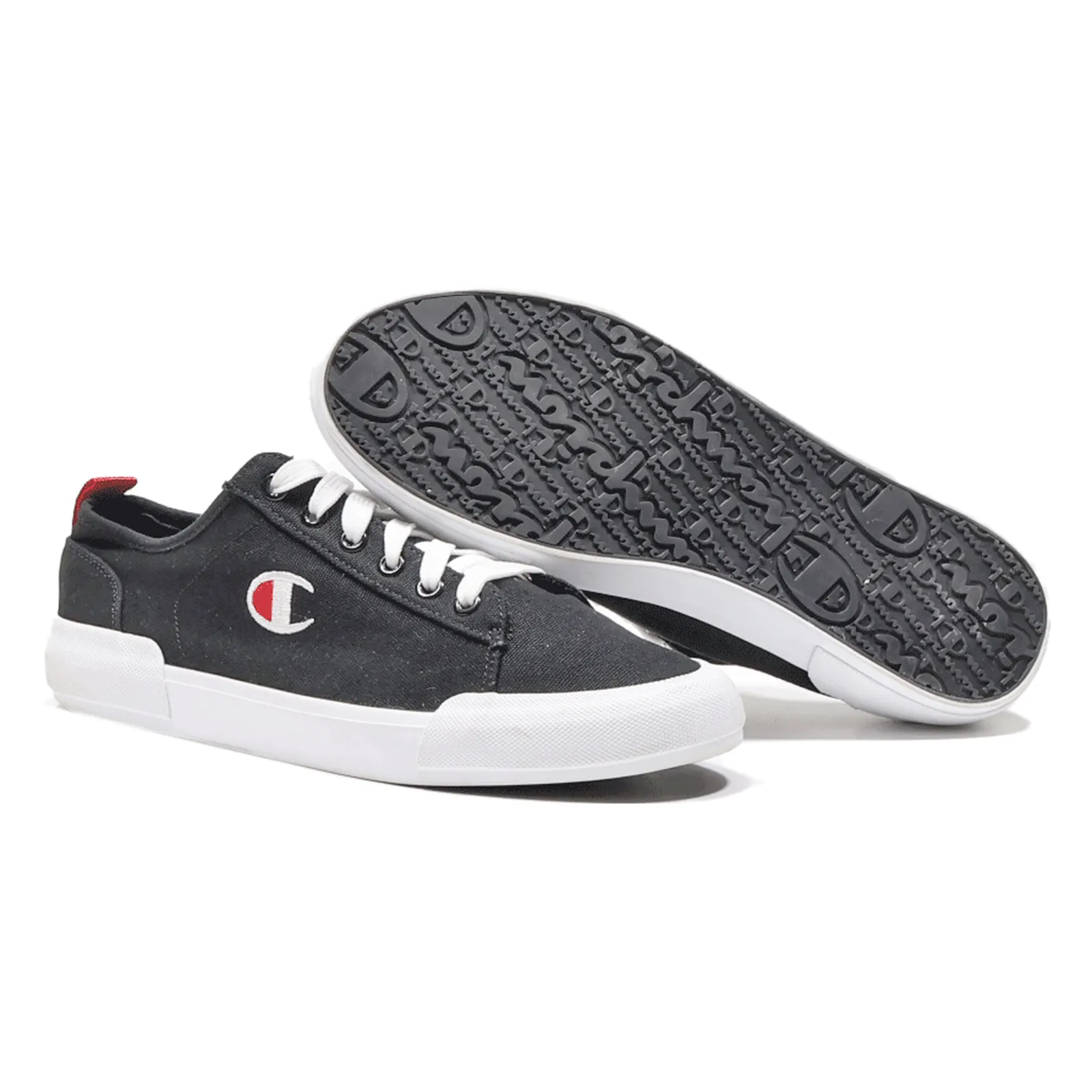 CHAMPION Low Top Trainers Black Canvas Mens UK 8