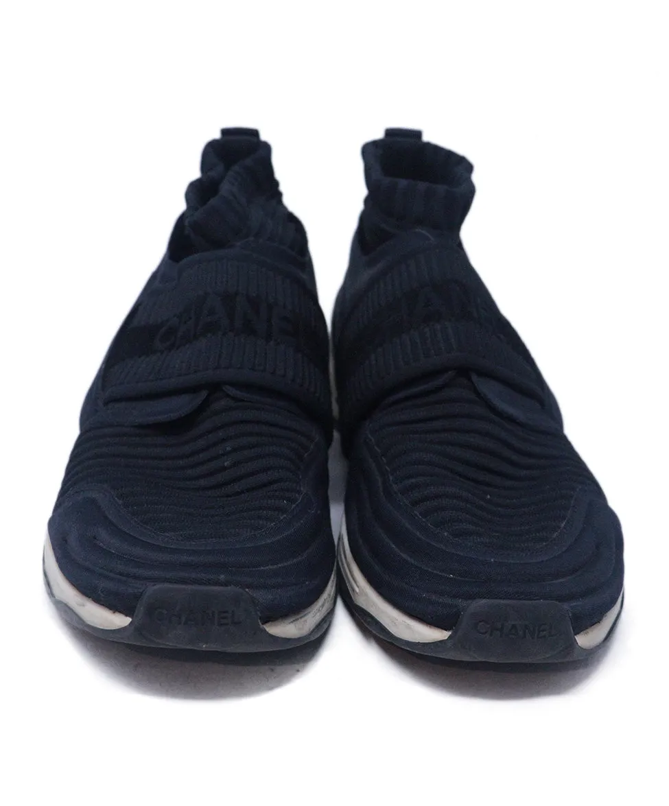 Chanel Black Nylon Sneakers sz 7