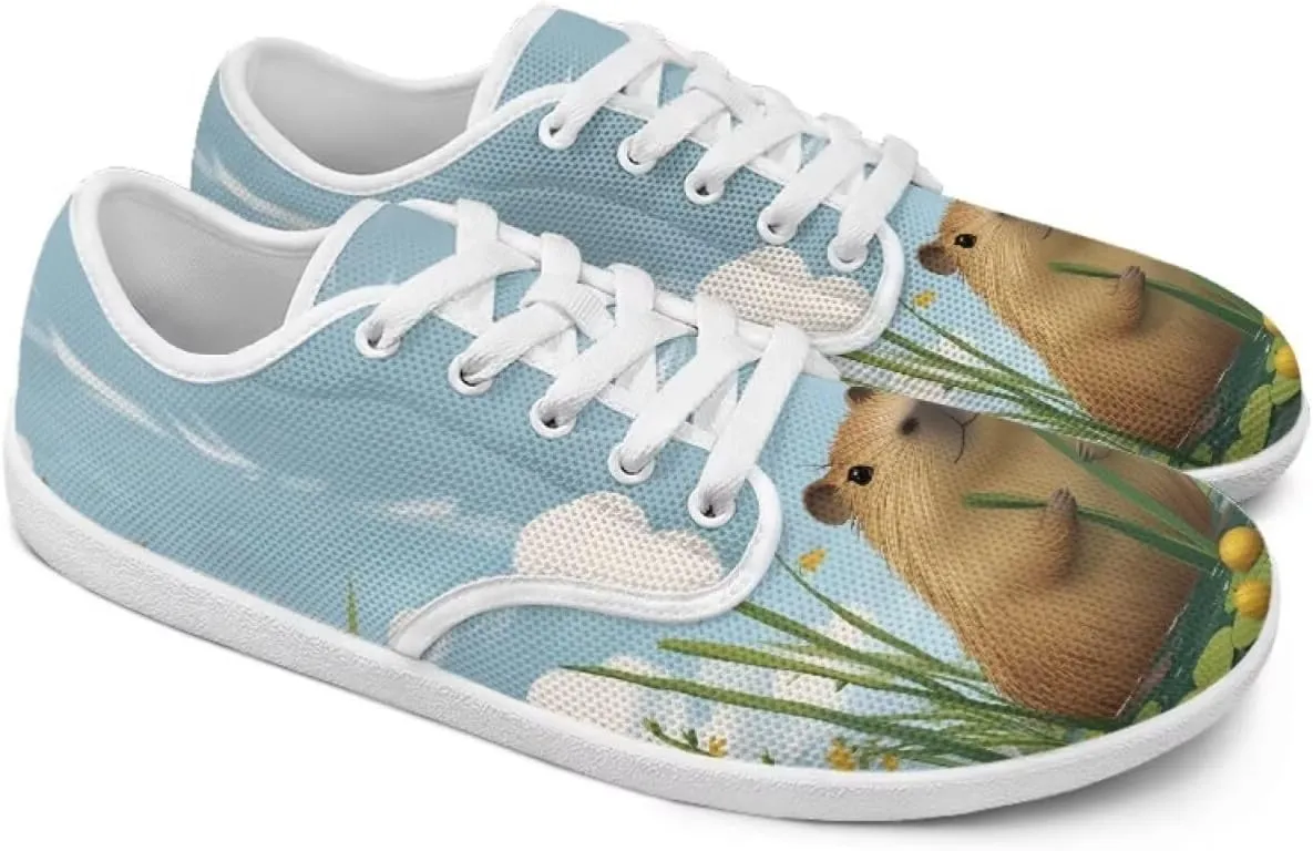 chaqlin Flats Shoes Women Dressy Comfortable Animal Print Lace Up Sneakers Comfortable Wide Barefoot Shoe Casual Walking Sneaker