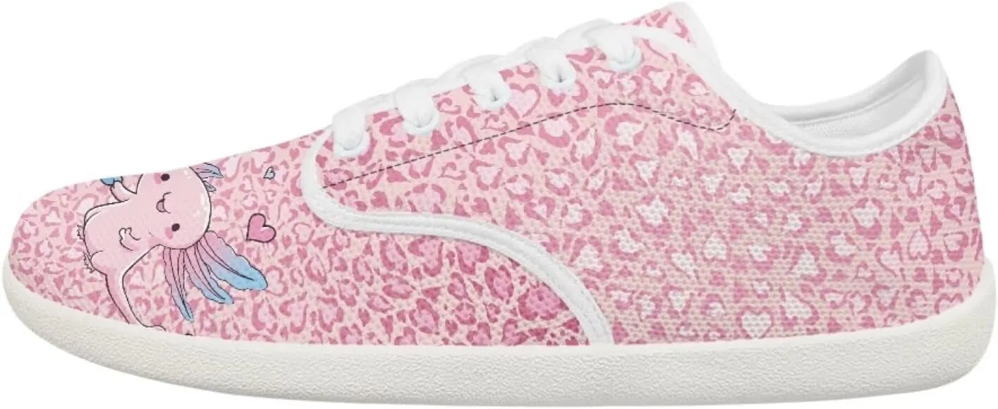 chaqlin Flats Shoes Women Dressy Comfortable Animal Print Lace Up Sneakers Comfortable Wide Barefoot Shoe Casual Walking Sneaker