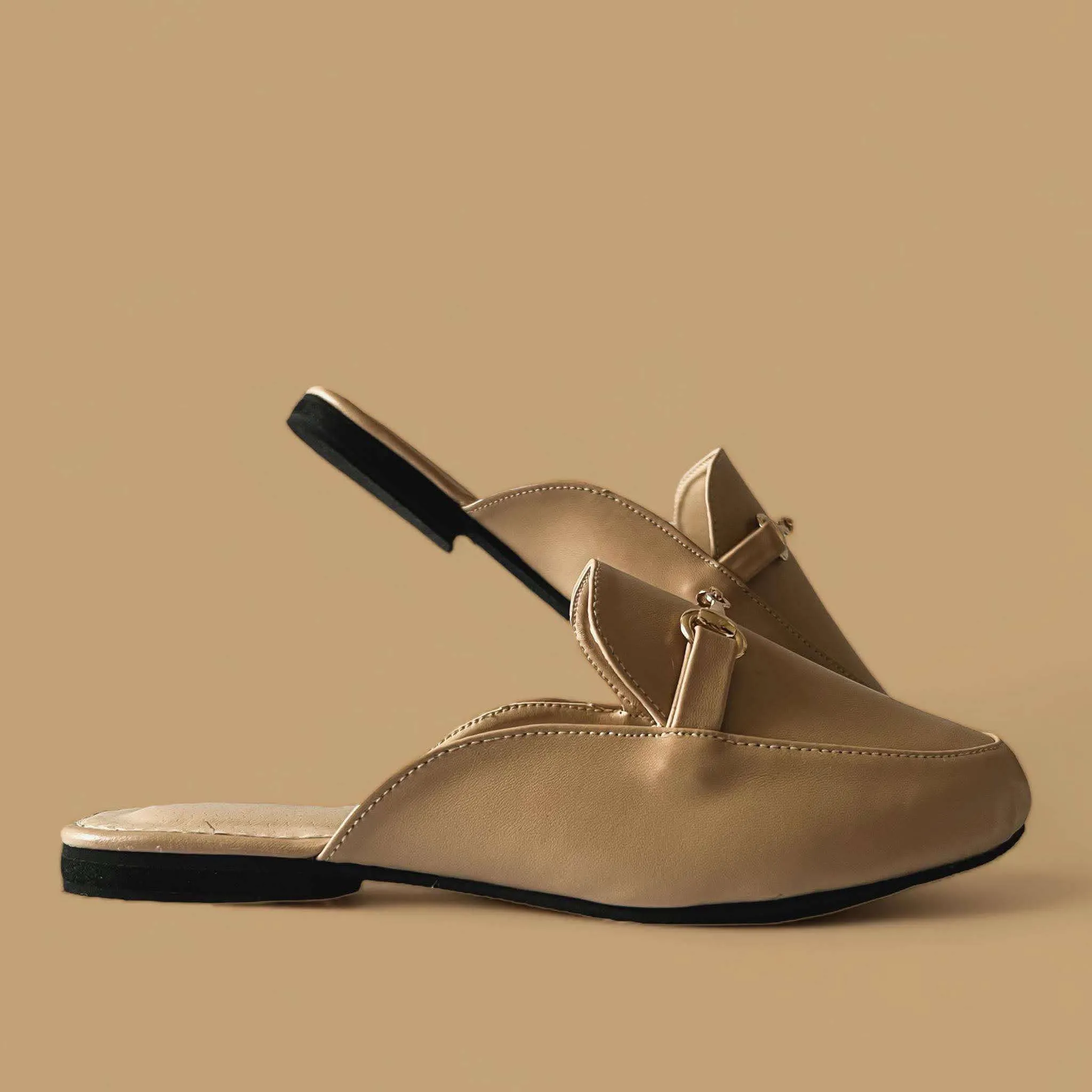 CLARA Elegant Molded Sole Flat Mules