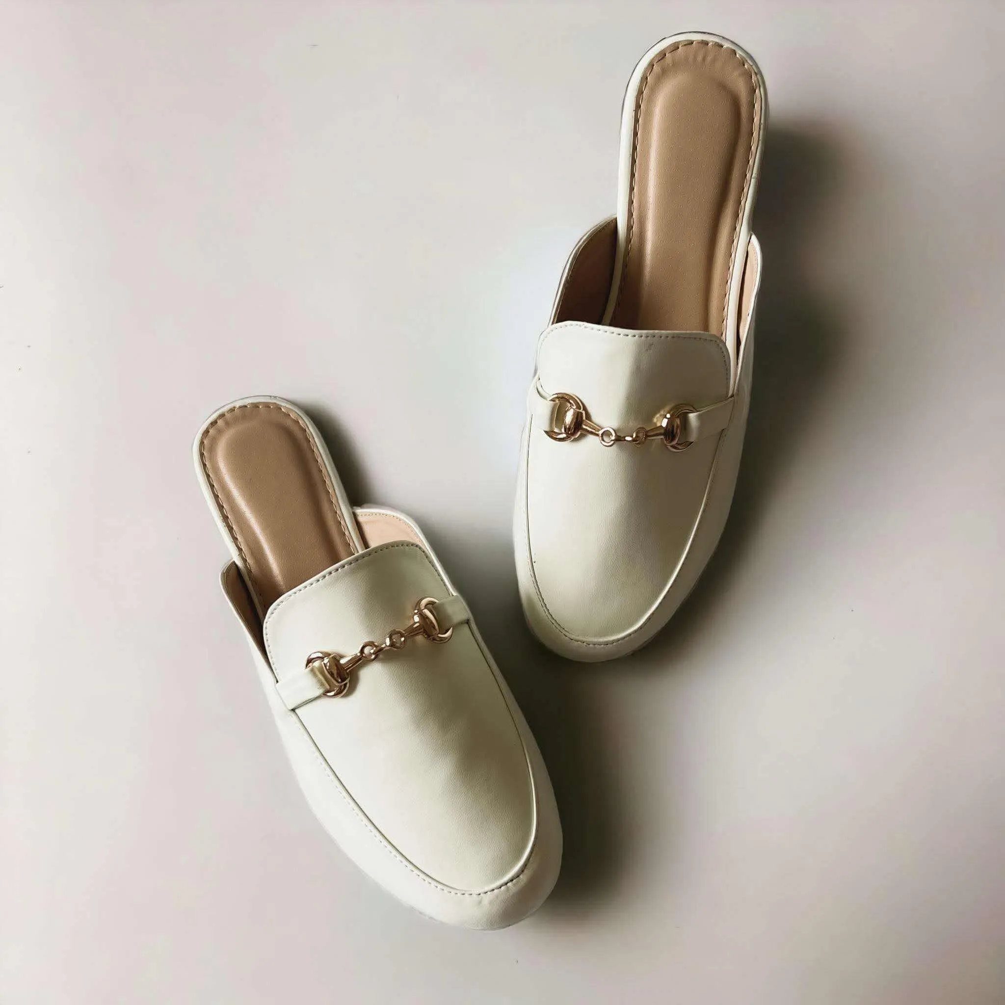CLARA Elegant Molded Sole Flat Mules