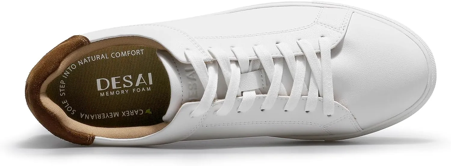 Classic Sneakers Leather Casual Dress Sneakers Breathable Lace-up Oxford Fashion Sneaker for Men