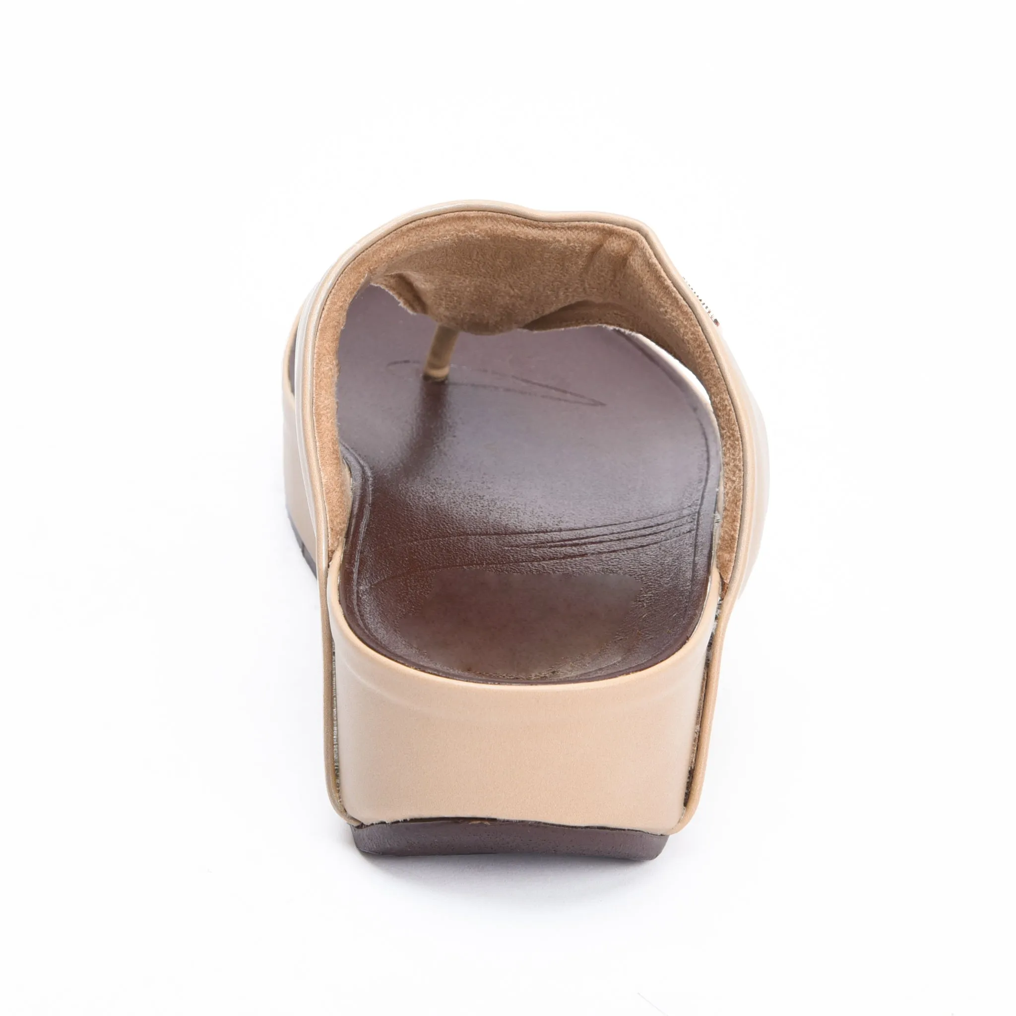 Comfortable Beige Wedge Slippers | 719R-F