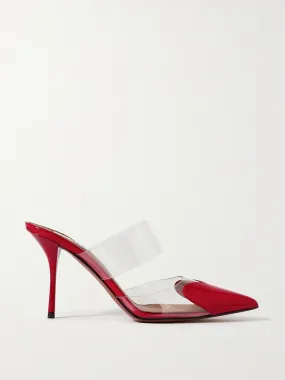 Cœur 90 PU and patent-leather mules