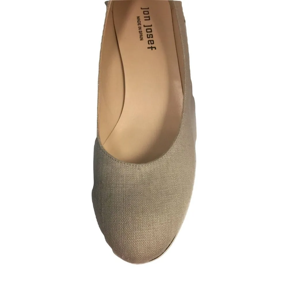 Daryl Taupe Natural Linen Jon Josef Pump