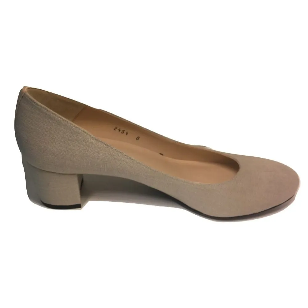 Daryl Taupe Natural Linen Jon Josef Pump