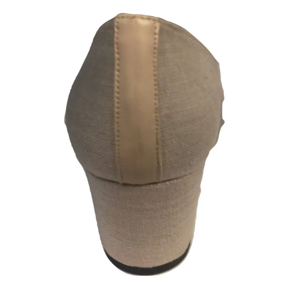 Daryl Taupe Natural Linen Jon Josef Pump