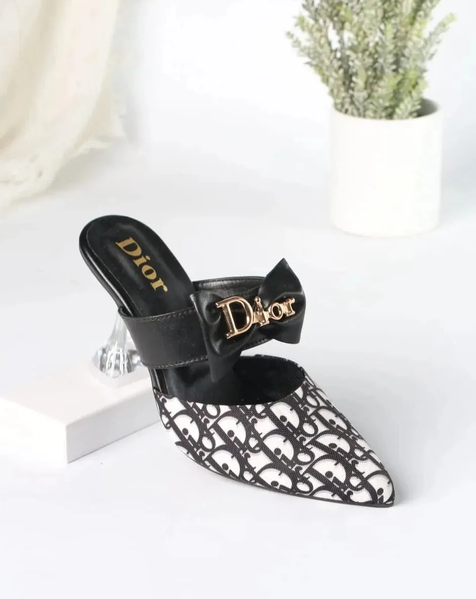 DIOR CASUAL HEEL PUMPS - BLACK