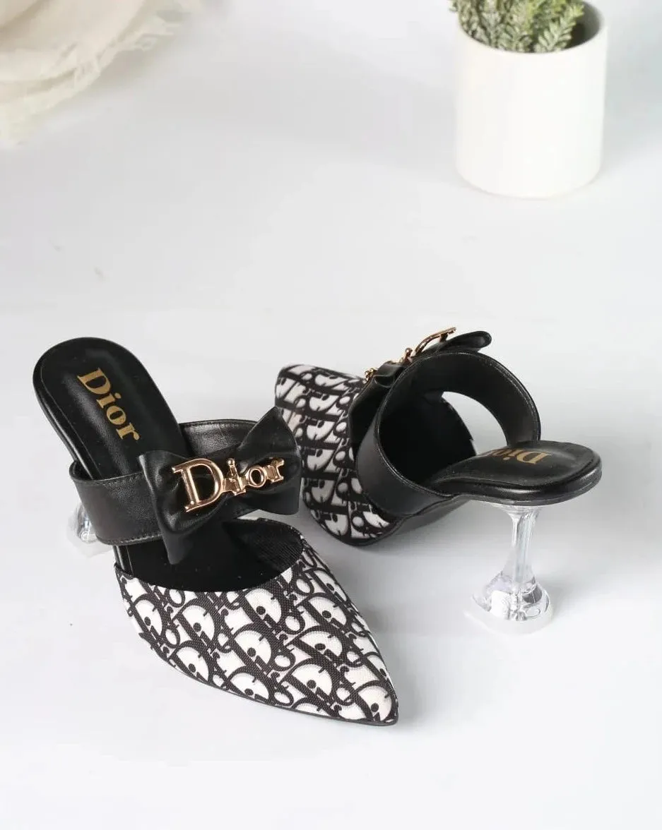 DIOR CASUAL HEEL PUMPS - BLACK