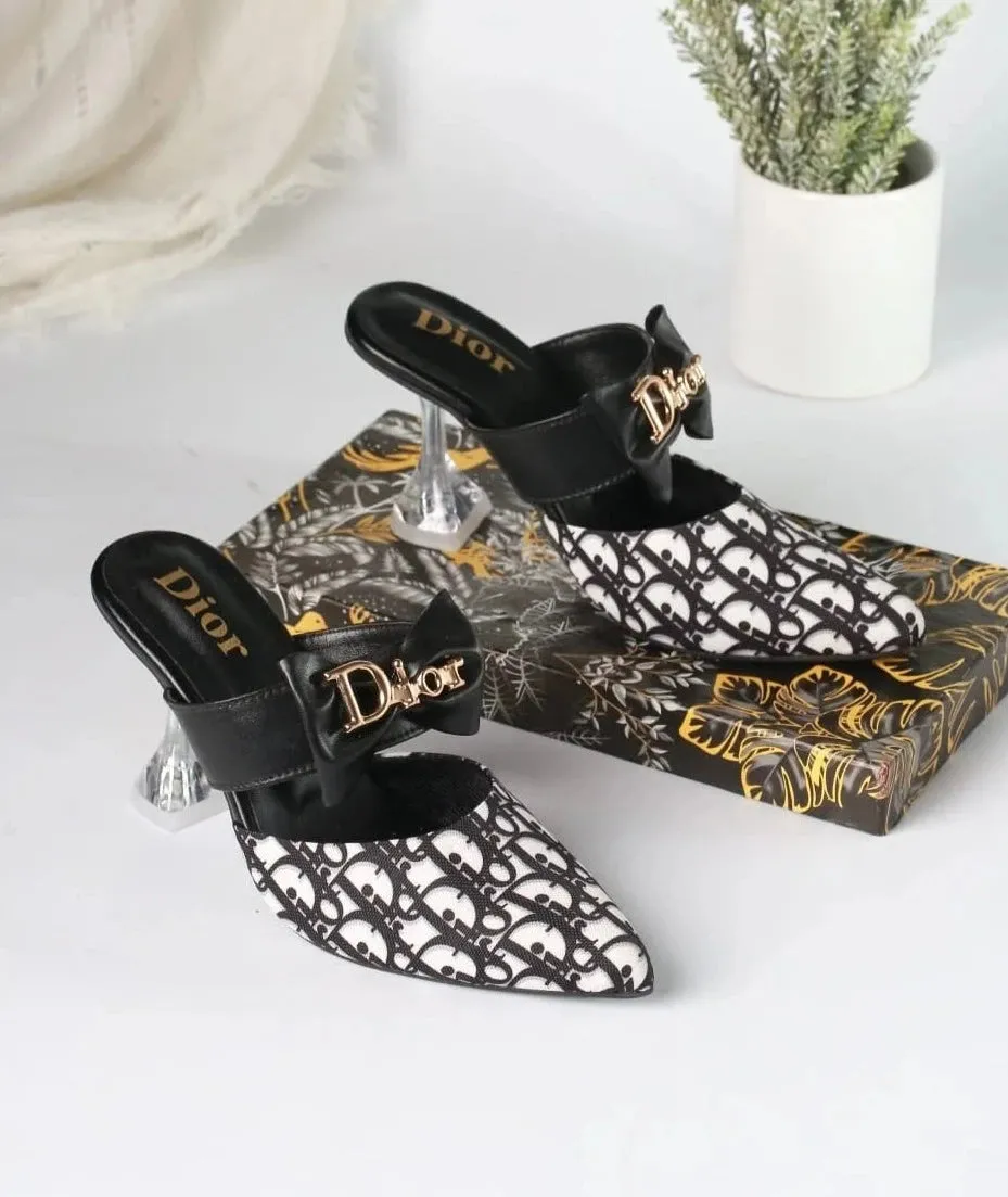 DIOR CASUAL HEEL PUMPS - BLACK