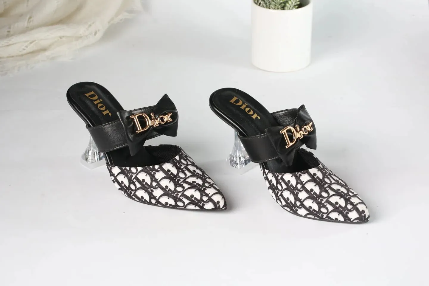 DIOR CASUAL HEEL PUMPS - BLACK