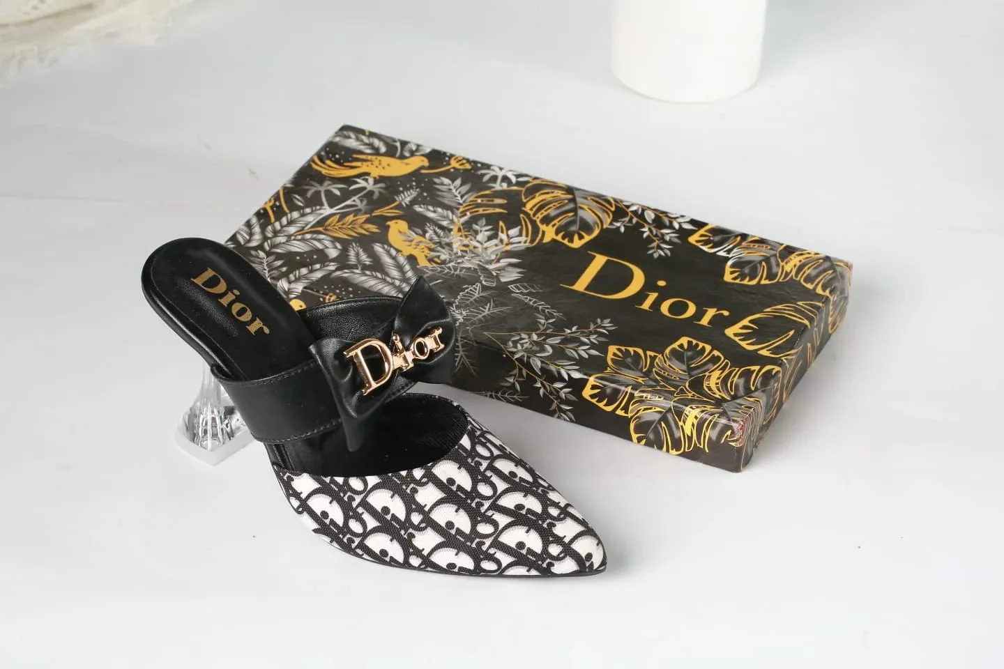 DIOR CASUAL HEEL PUMPS - BLACK