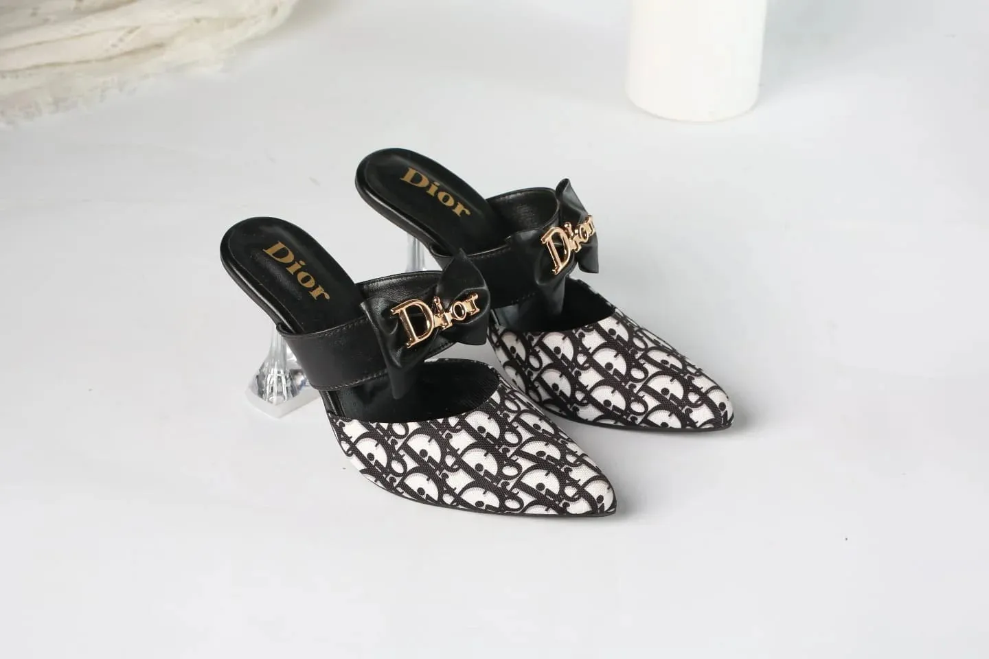 DIOR CASUAL HEEL PUMPS - BLACK