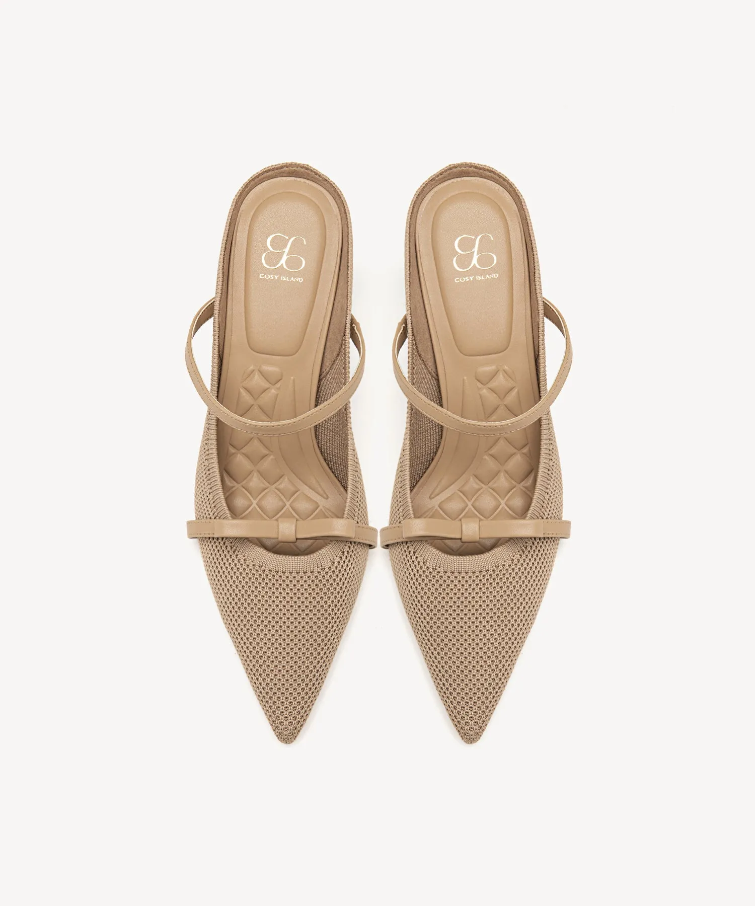 Elegant Bow Pointed Toe Heeled Mules