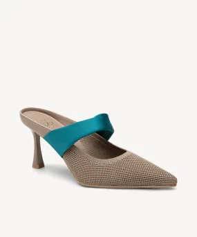 Elegant Pointed Toe Heeled Mules