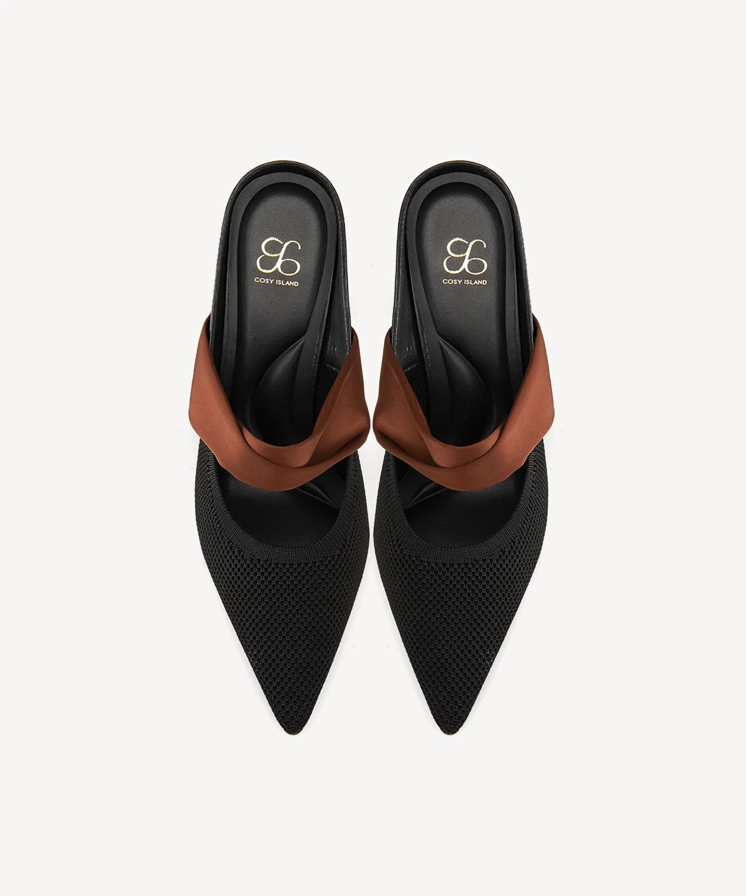 Elegant Pointed Toe Heeled Mules