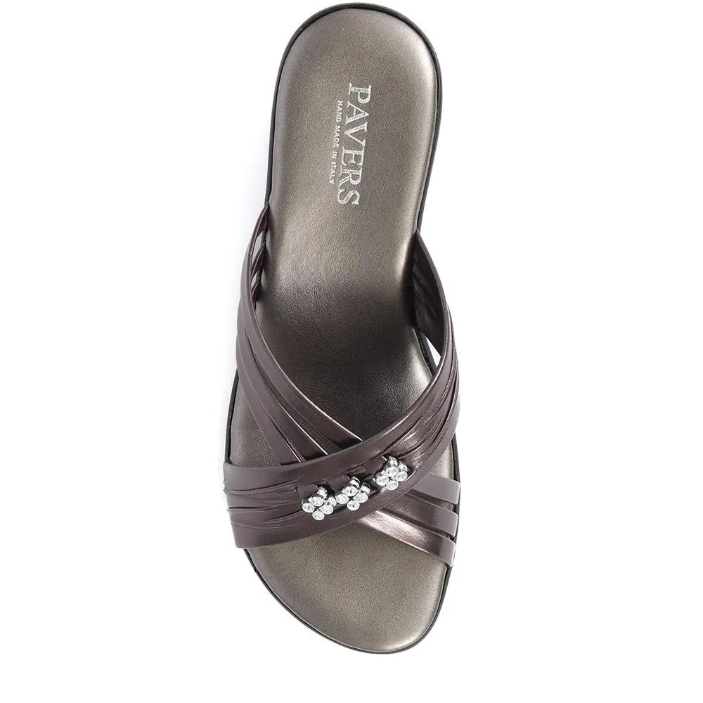 Elegant Wedge-Heel Mules  - NUOV39003 / 325 806