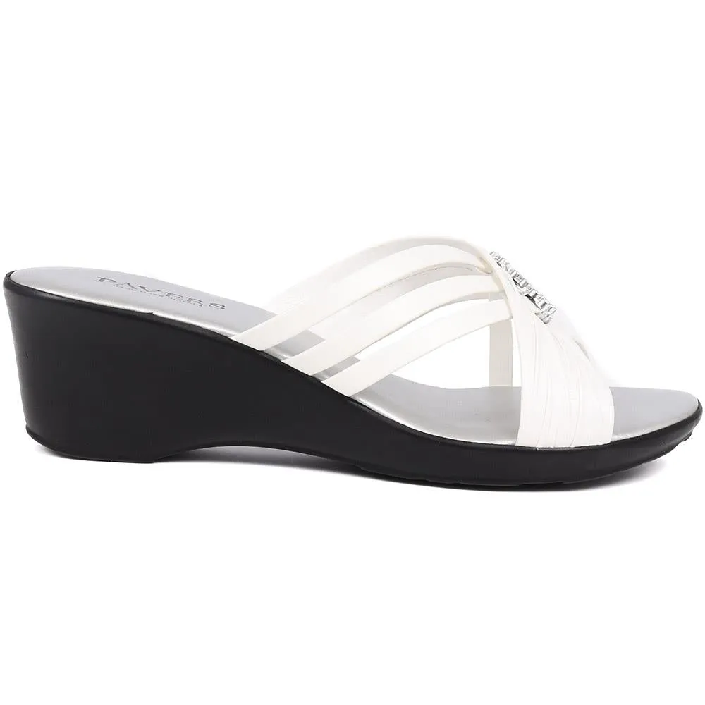 Elegant Wedge-Heel Mules  - NUOV39003 / 325 806