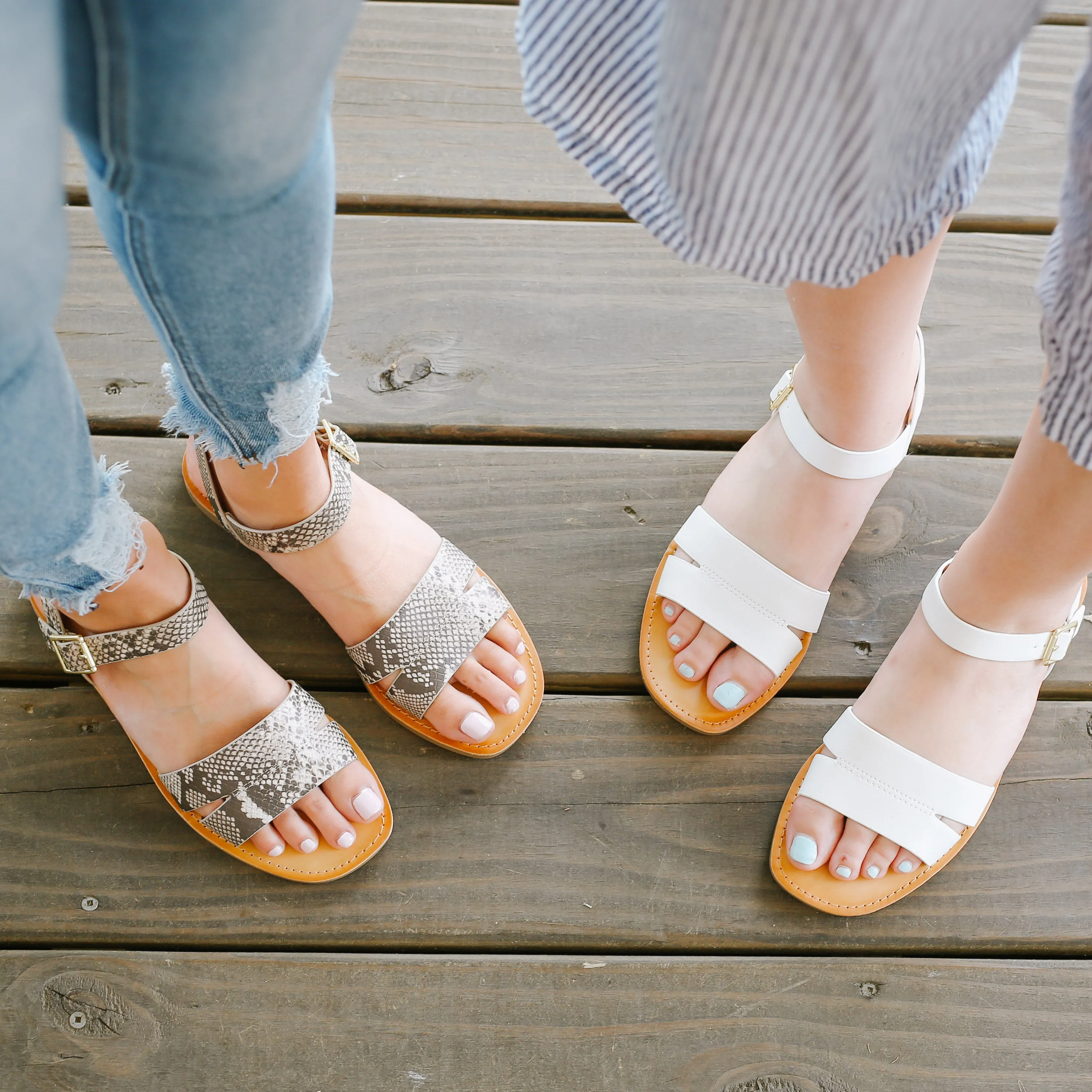 FINAL SALE White On the Coast Sandals