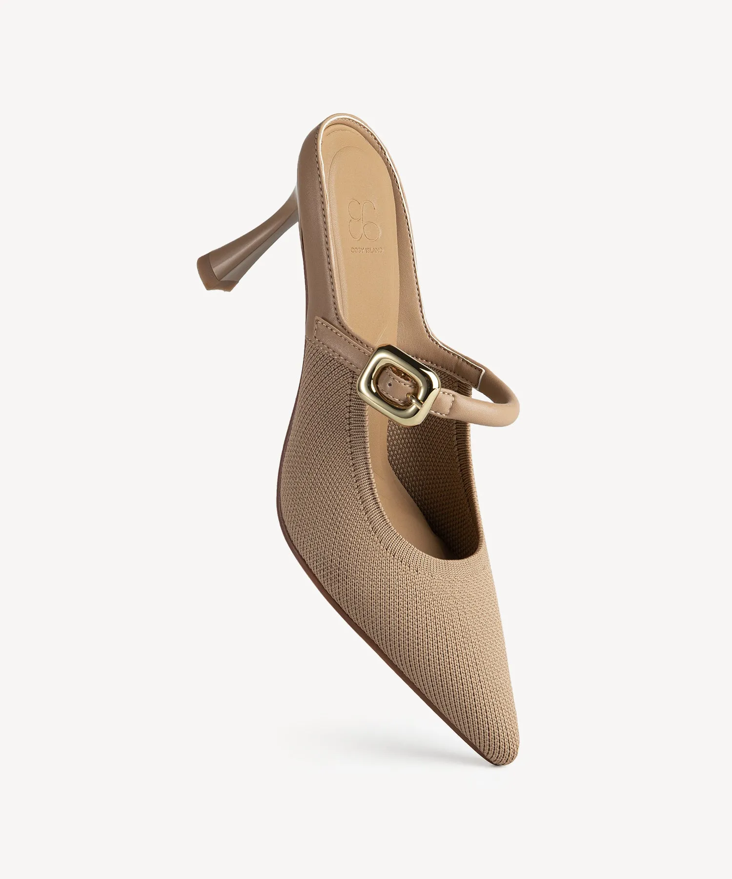 GraceLithe Pointed Toe Heeled Mules - 2X Wide