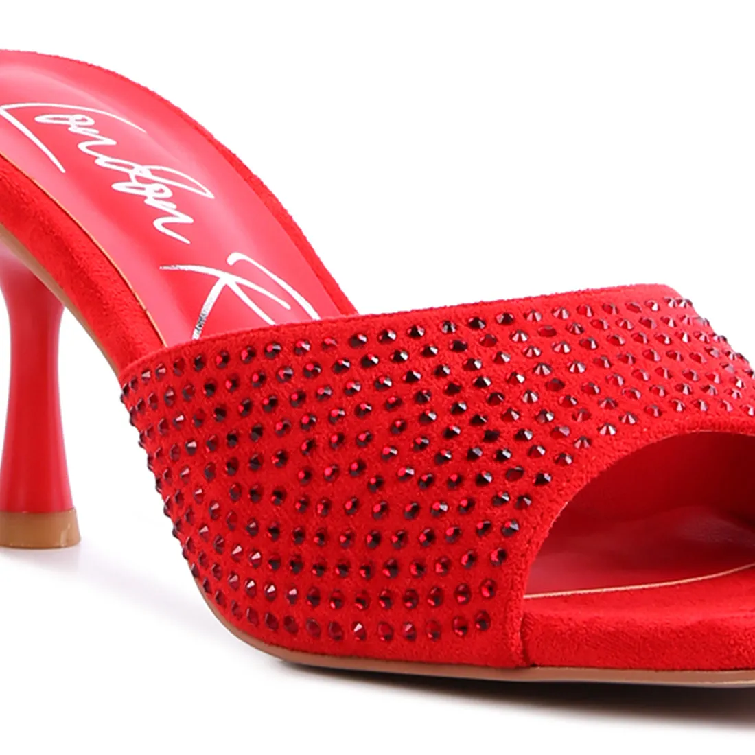 Imprint Diamante Stud Slip On Sandals