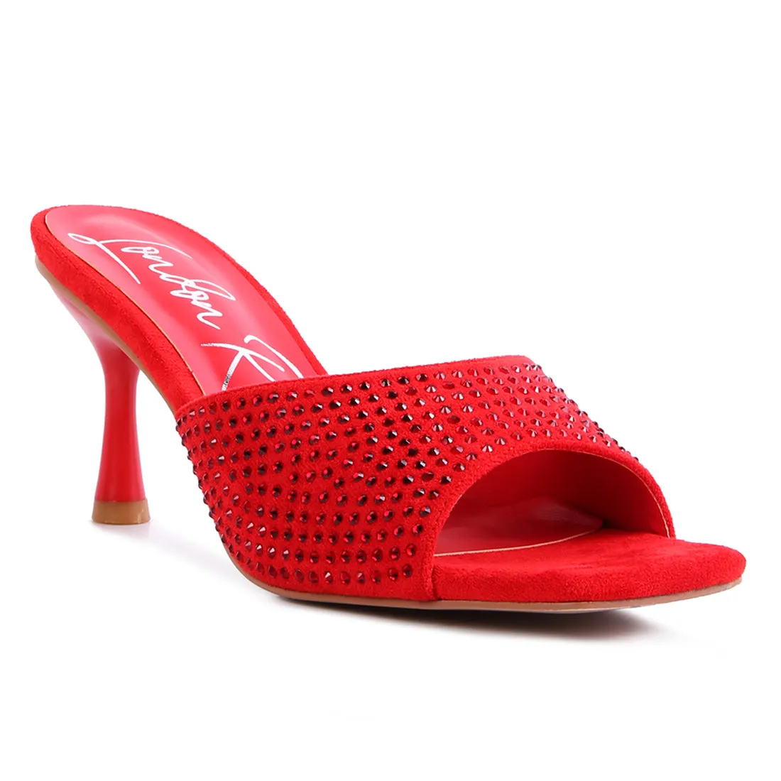 Imprint Diamante Stud Slip On Sandals