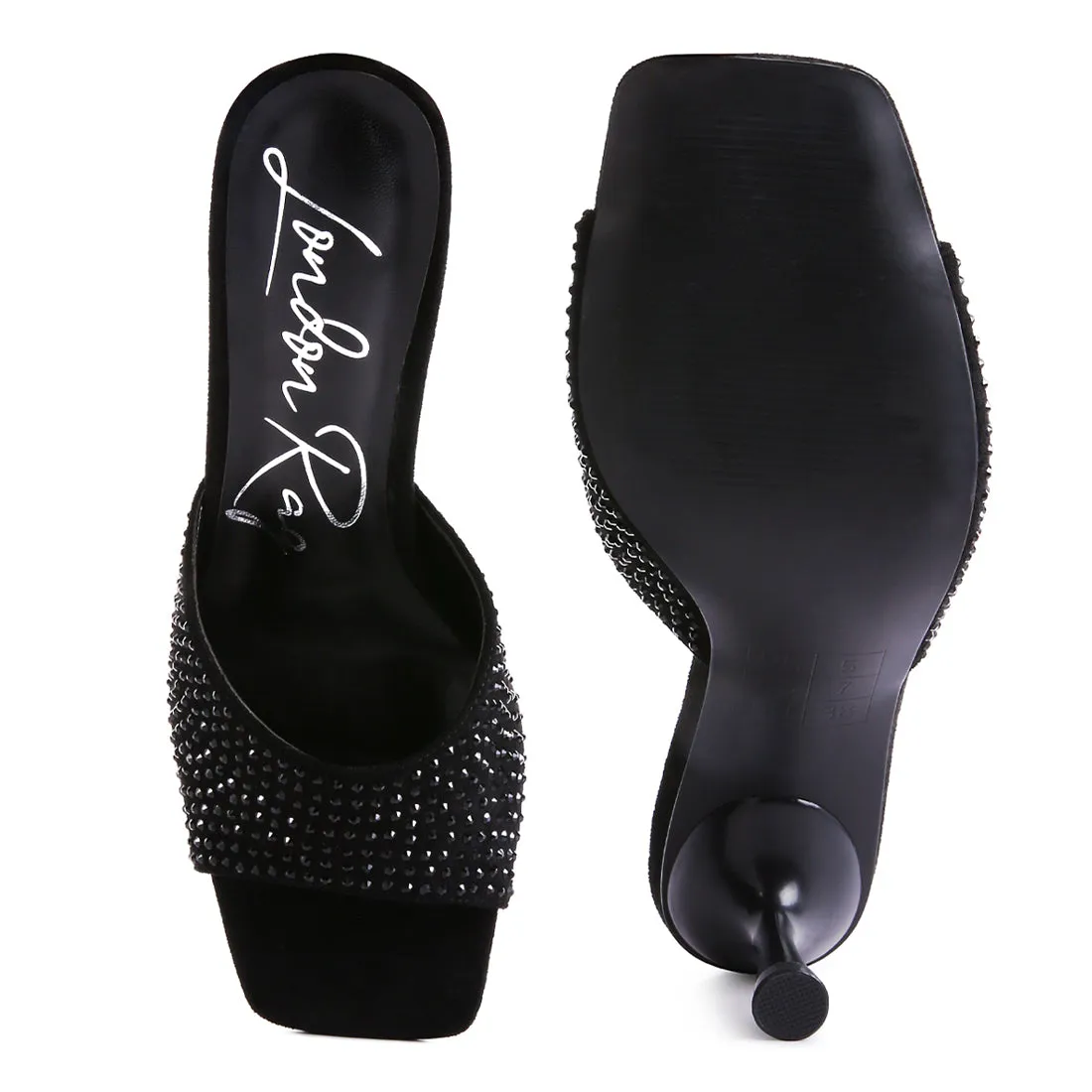 Imprint Diamante Stud Slip On Sandals