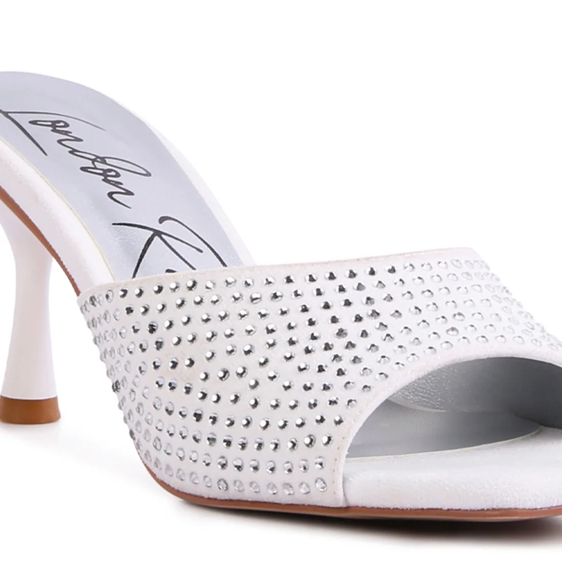 Imprint Diamante Stud Slip On Sandals